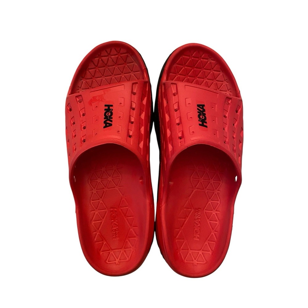 HOKA ONE ONE Ora Recovery Slide 3 Sandals Red Black Men's Women's Size 9